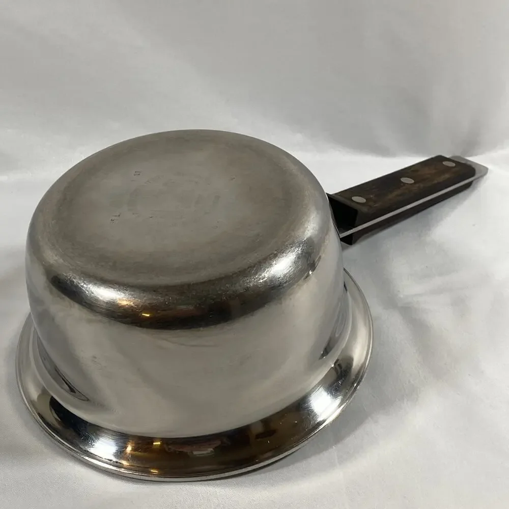 Farberware Triple Ply Stainless Aluminum Birch Wood 1 qt saucepan & Lid Bronx NY